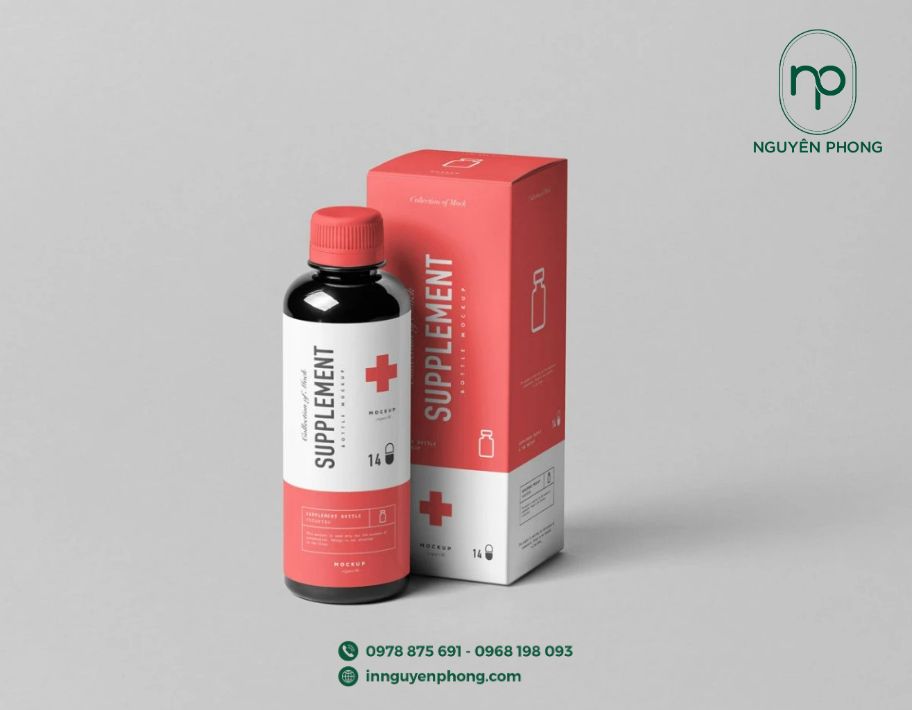 Mẫu hộp đựng siro tuân thủ quy định y tế